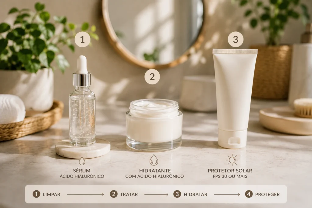 Ácido Hialurônico na rotina skincare